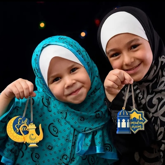 10 peice Eid Mubarak and Ramadan Kareem hanging ornaments/ Eid and Ramadan party - Picture 7 of 9